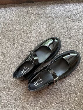 Seychelles Black Patent Mary Jane Loafers
